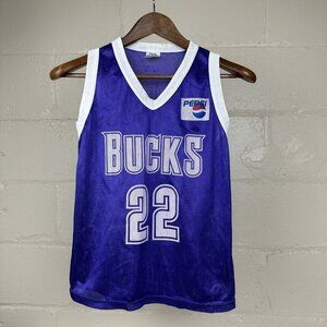 Milwaukee Bucks Michael Redd SGO Jersey Retro Logo Purple Pepsi, Youth Medium
